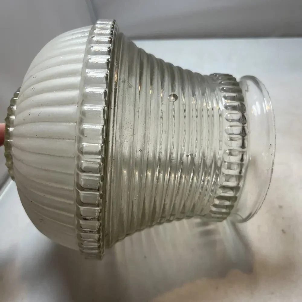 White Clear Vintage Glass Light Globe Cieling Pendant